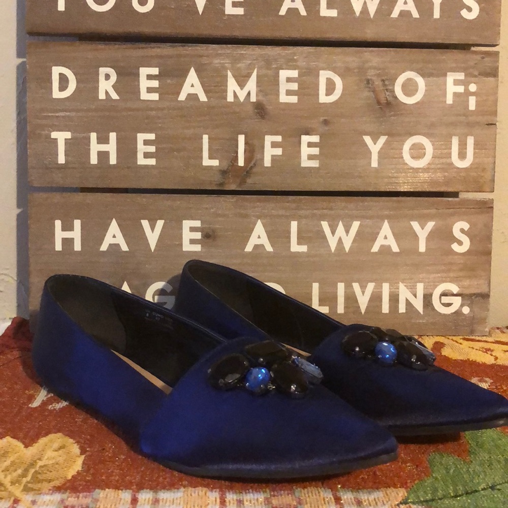 Midnight Blue Dress Flats